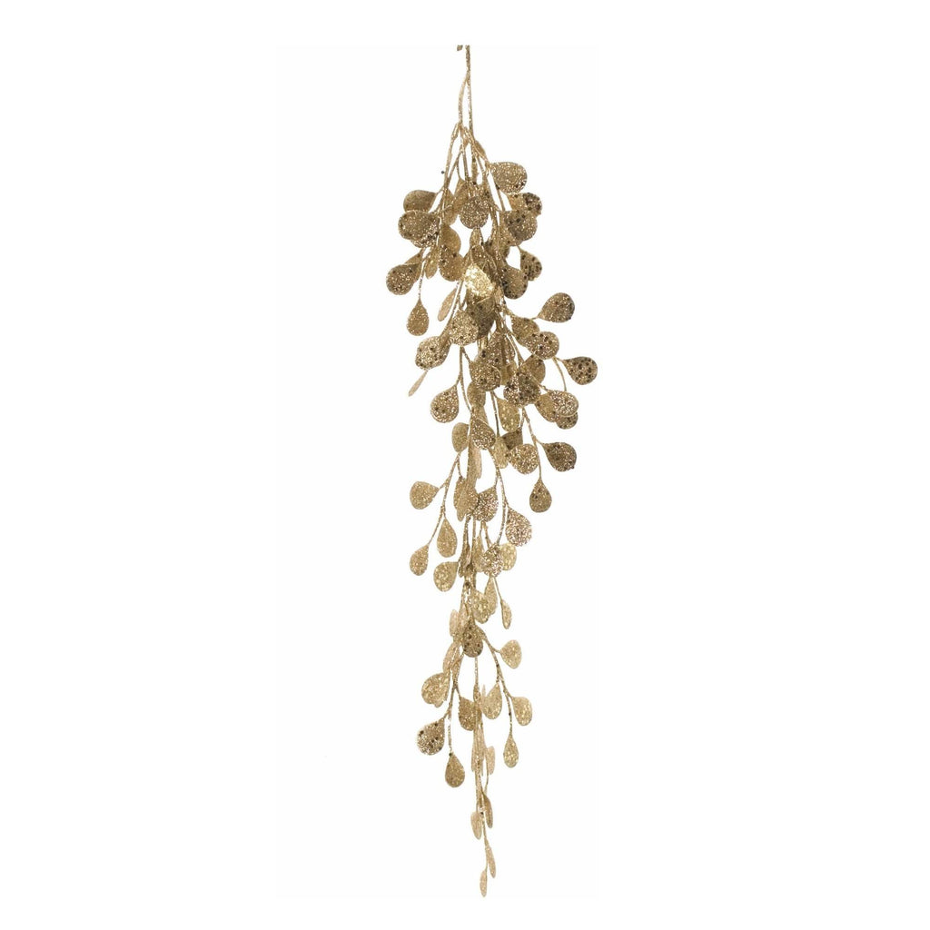 Glitter Tree Spray Penny Droop - Oyster Gold 60cm - Liv's