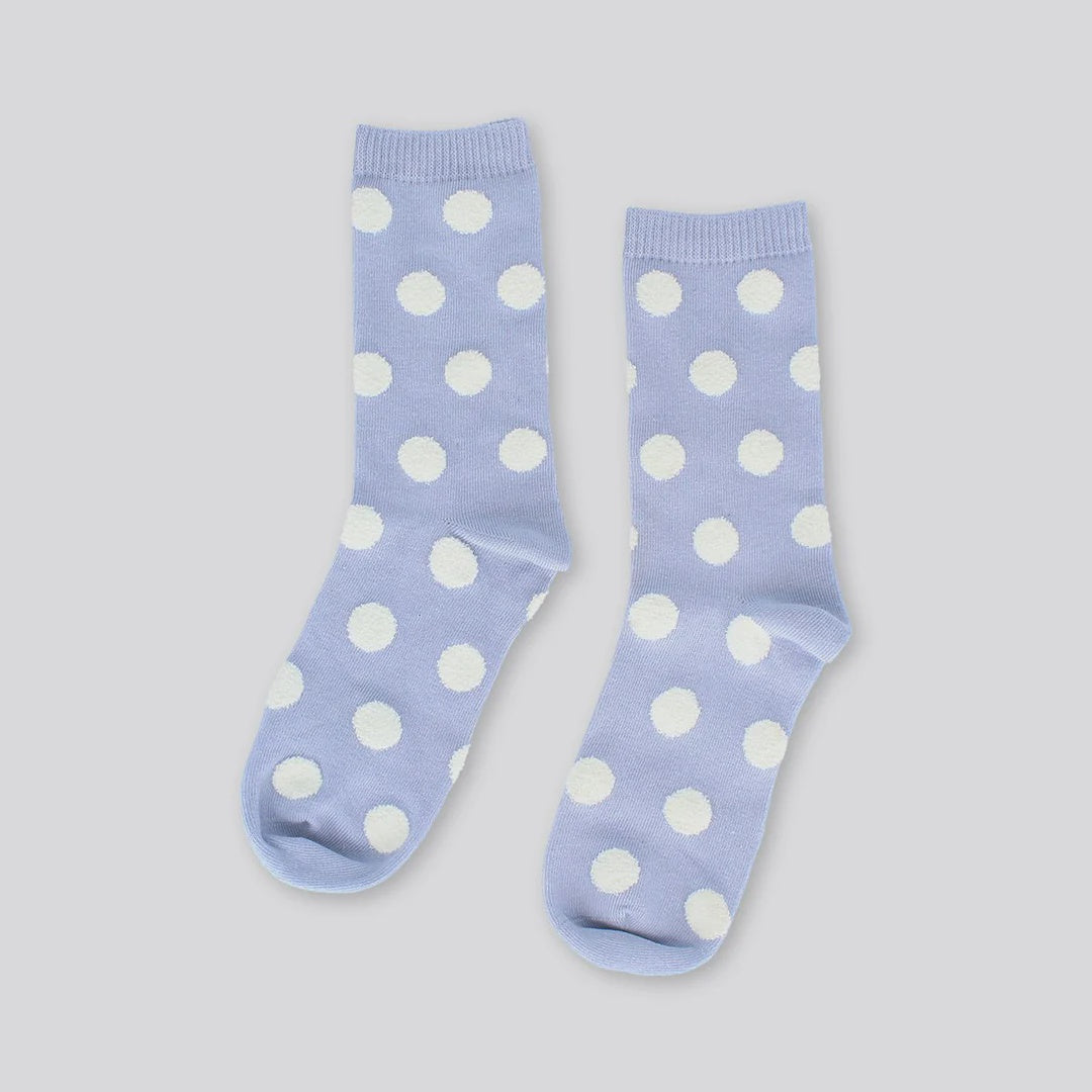 Pair of Socks - Big Spot Blue - - Liv's Solihull